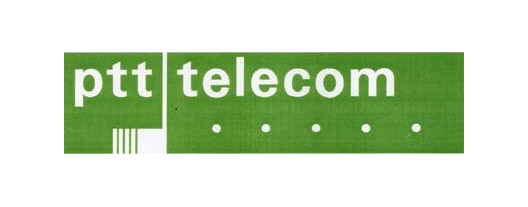 Plaatje geschiedenis PTT Telecom logo 1981 - 1989