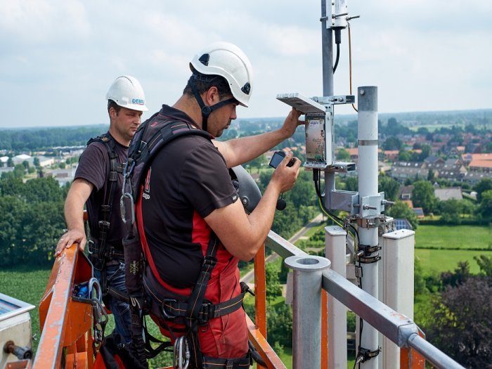 Mannen Mobiele Mast